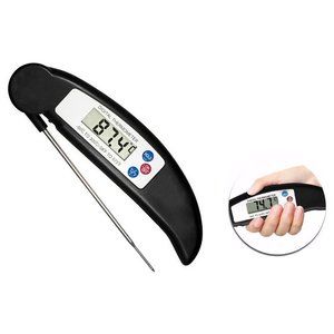Stainless Steel Instant-Read ProThermo Digital Meat & Poultry Thermometer(Black)